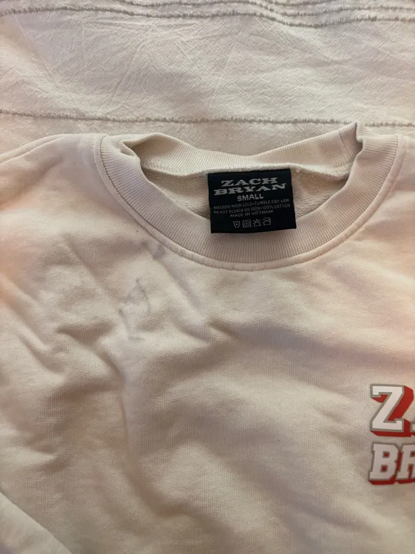 Zach Bryan crewneck White - Image 2