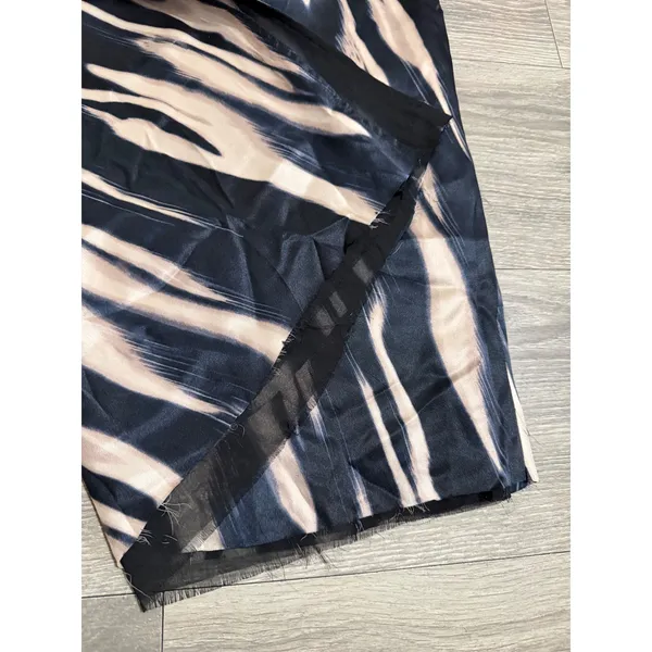 Marciano Los Angeles One Shoulder Maxi Dress Size S Navy Champagne Grecian‎ Slit - Image 11