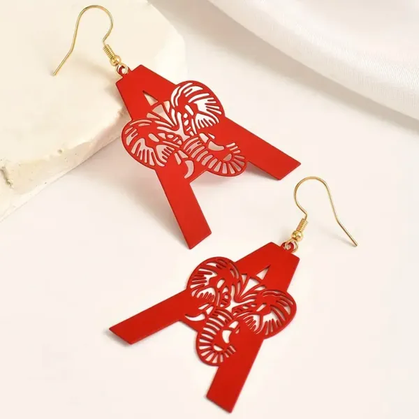 Crimson Red Elephant A Earrings Lightweight Metal University of Alabama Roll Tide Football Jewelry Gameday - Image 3