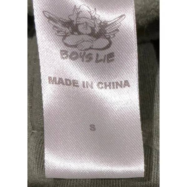 Boys Lie Read Receipts Mac Slim Sweatpants Olive Green Pink Graphic Joggers‎ S - Image 4