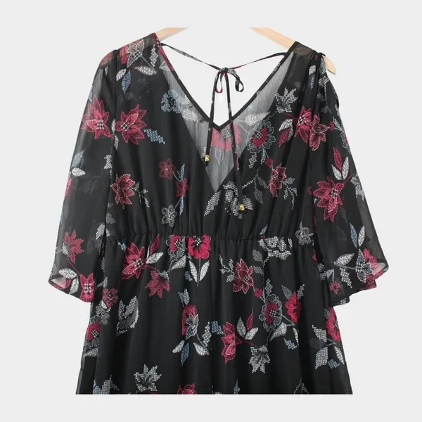Wild Pearl Dress Sz L‎ Whimsygoth Witchcore Eyeshadow Floral Dark Fairy - Image 12