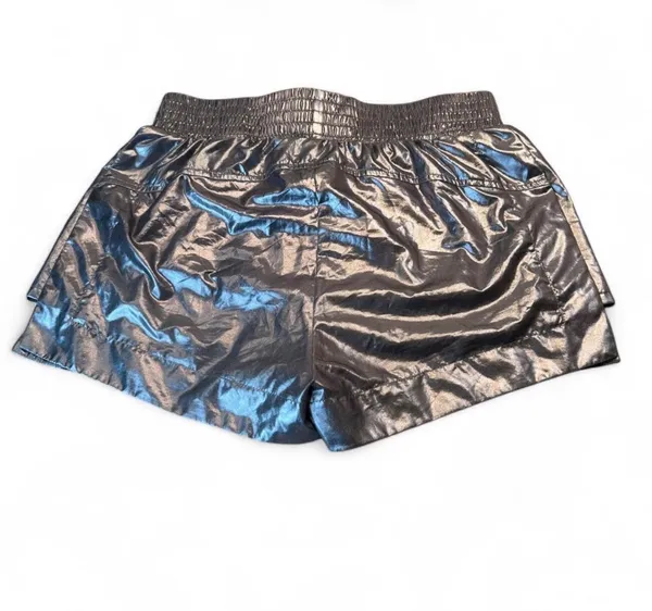Ivy Park silver metallic shorts and black beaded bra set in size S #ivypark #metallic - Image 3