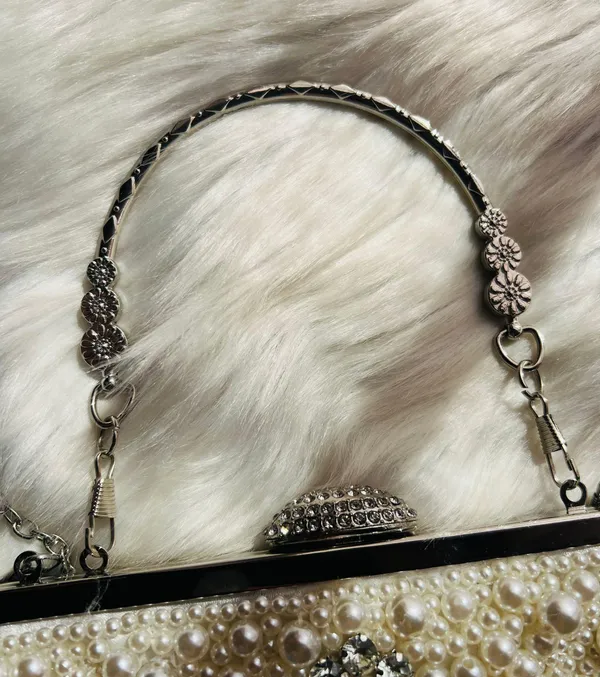 Bridal Clutch/Handbag Tan - Image 8