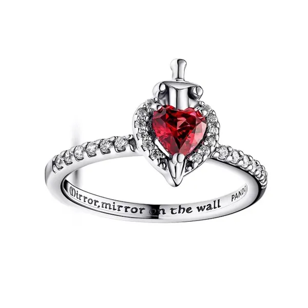 Pandora Disney Villains Evil Queen Heart and Dagger Ring Sz 54 - 7 - Image 2