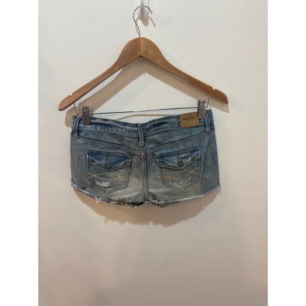 Vintage Low‎ Rise Y2K Abercrombie Denim Shorts Size 0 - Image 3