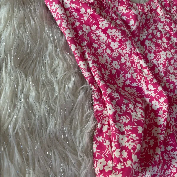 Zara Pink Floral Corset Bodysuit Side Zipper Closure Size M - Image 11