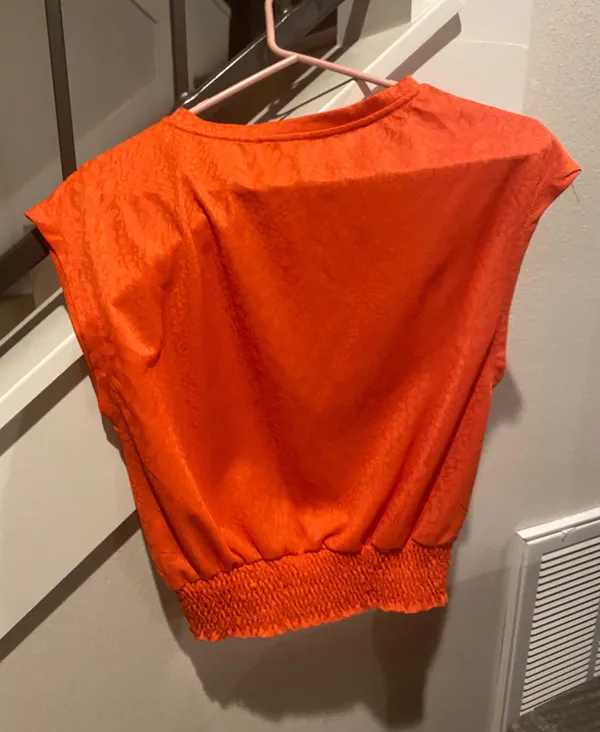 Red Short Sleeve Top Size XS - Image 2