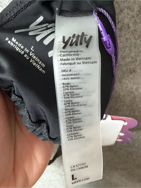 Yitty Woman’s Larger Iconic Black Triangle Bikini Top Nwt - Image 3