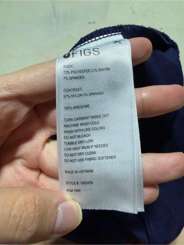 FIGS Navy blue scrub bodysuit small - Image 4