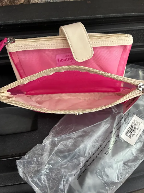 Nordstrom Beauty Spot Cosmetic Travel Makeup Case Pink Brand New - Image 8