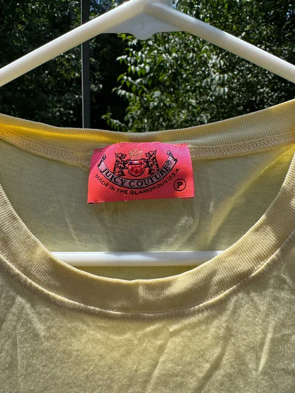 Short Sleeve Juicy Couture Tee Yellow - Image 3