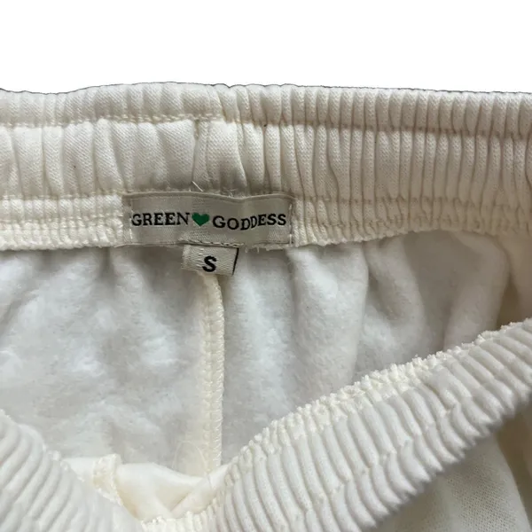 Green Goddess Fleece Joggers Size Small Blue Jean Teddy Bear Graphic NWT - Image 4