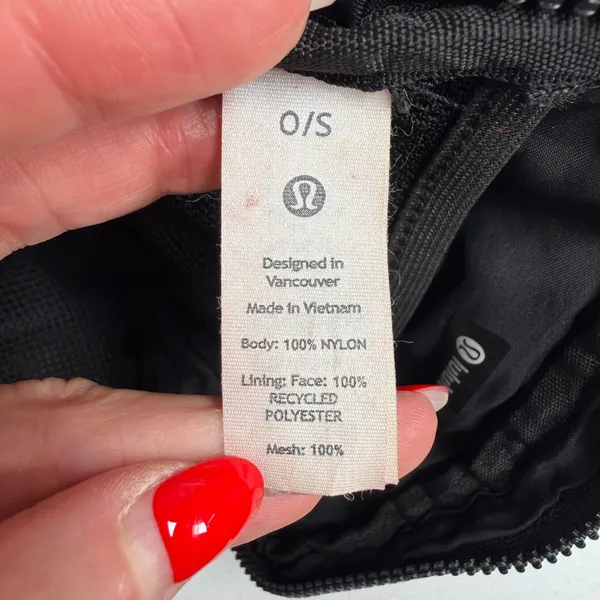 Lululemon Athletica Everywhere Belt Bag 1L Logo Print Black Bum Fanny Pack Sling - Image 9