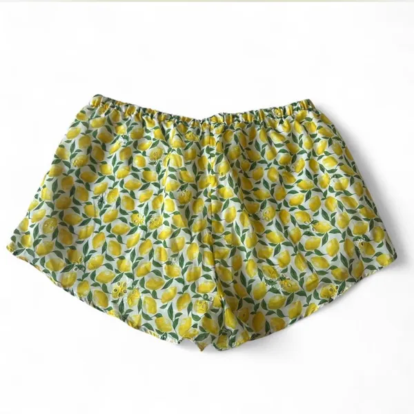 Gianni Bini Womens Harper Tie Front Elastic Waist Eyelet Lemon Print Shorts - Image 7
