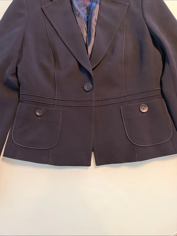 MaxMara Black Single-Button Tailored Blazer - Image 3