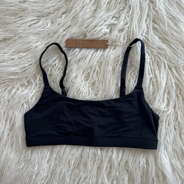 Skims Fits Everybody Scoop Neck Bralette Onyx Size XS - Image 2