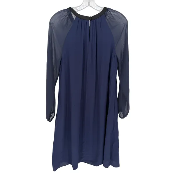 Boden Nerissa Shift Dress Women 8 Navy Sheer Sleeve Minimalist Classic Feminine - Image 10