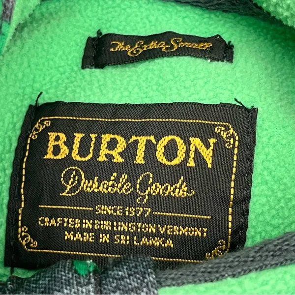 BURTON WB Peak Hoodie Dry-ride Dark Ash Hawaiian‎ Full Zip Hooded Jacket Size XS - Image 5