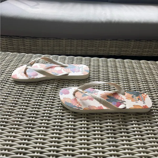 Farm‎ Rio Banana Nest Havaianas Sandals size 11/12 boho vacation beach travel - Image 5