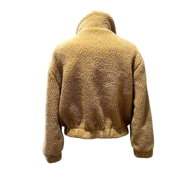 Urban Outfitters Women's Teddy Jacket Brown Zip Up Size S Standard - Image 8