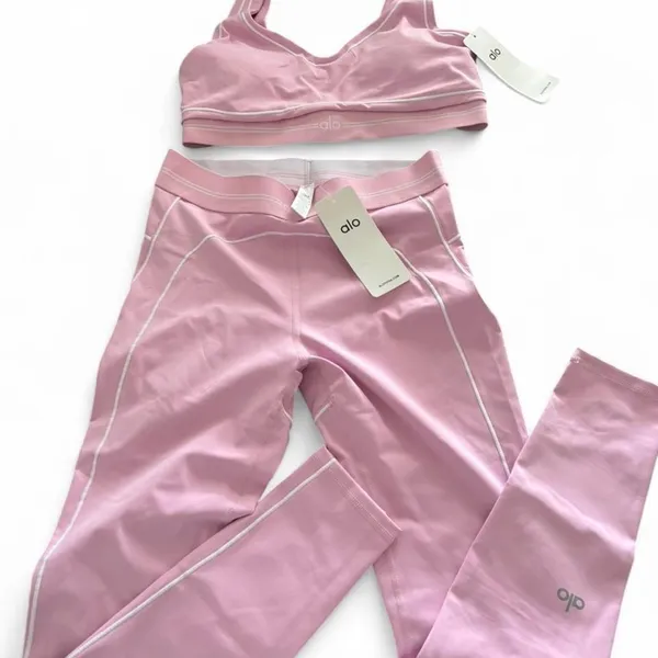 Alo Yoga Pink Matching Activewear‎ Set – Size XL (NWT) - Image 7