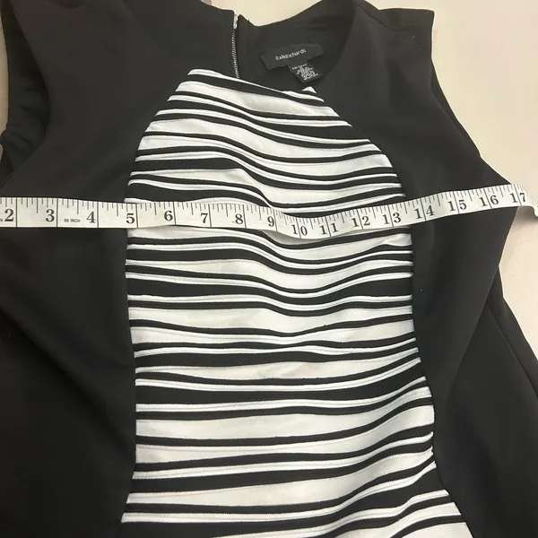 R&M Richards Black and White Sleeveless Sheath Midi Dress size 10 beautiful! - Image 4
