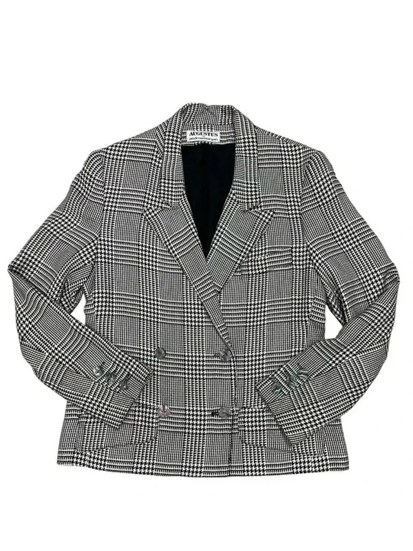 Augustus by Andrew Morgan houndstooth Blazer Jacket 90's Vintage Academia Size 6 - Image 2
