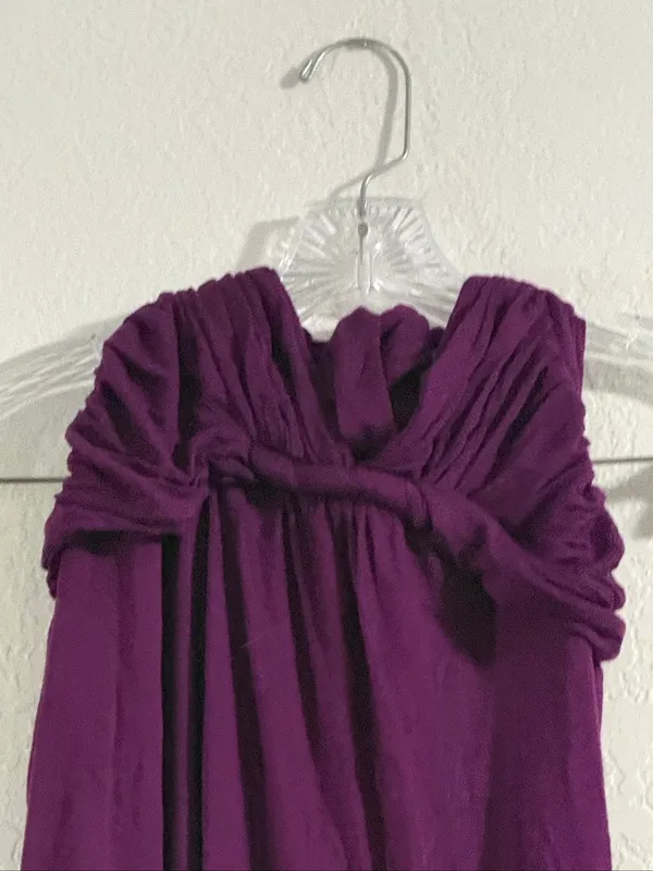 Max & Cleo Goddess Gown Size L Empire Maxi Dress halter open back - Image 2