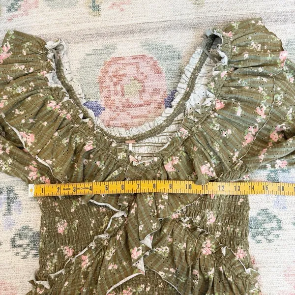 Free People Milkmaid Peasant Top Medium‎ Cottagecore Woodland Fairy Boho Forest - Image 5