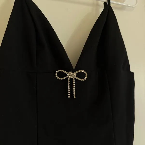 Forever 21 Black Mini Dress with Bow Accent - Image 2