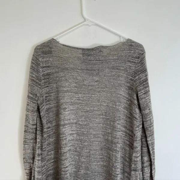 SATURDAY SUNDAY ANTHROPOLOGIE ANTHRO Eagan Cardigan Gray Open Sweater NO LINING - Image 11