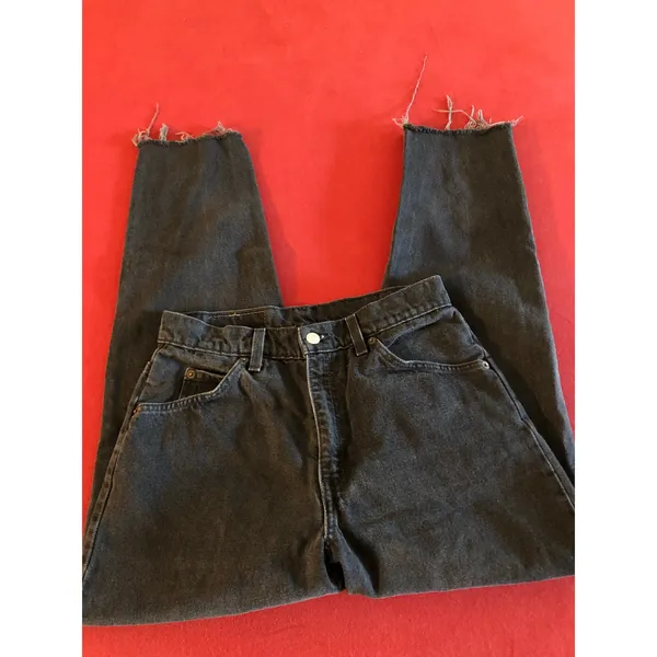 Levis 921 slim fit tapered leg black denim jeans Size 8 - Image 2