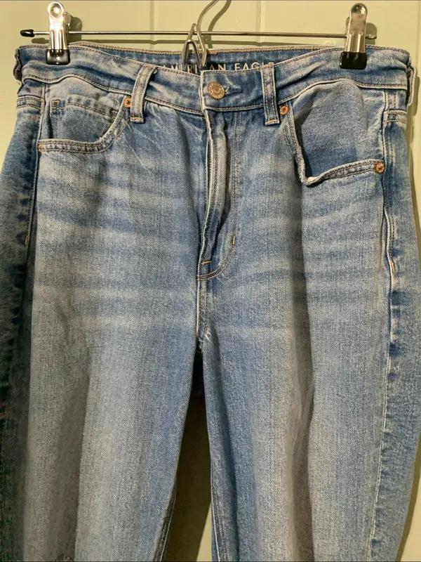 American Eagle Outfitters Light Blue Distressed Boyfriend Jeans - Image 2