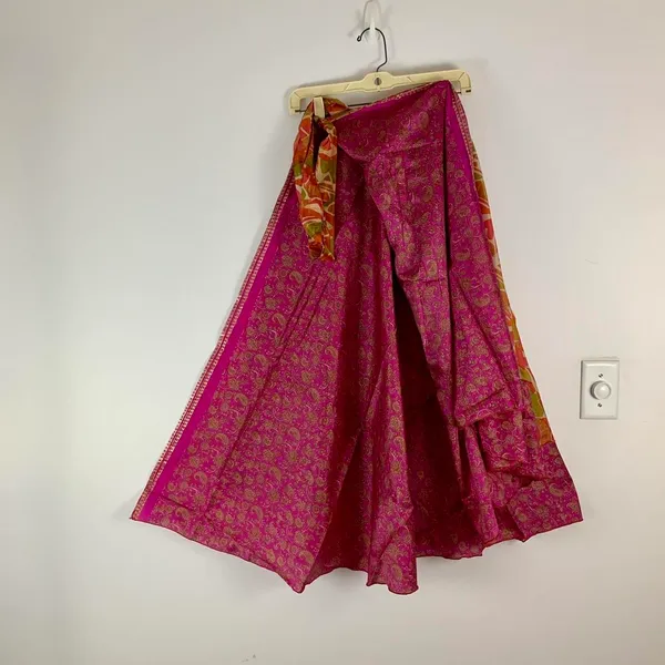 Reversible Maxi Wrap Skirt BINW712 Multiple - Image 2