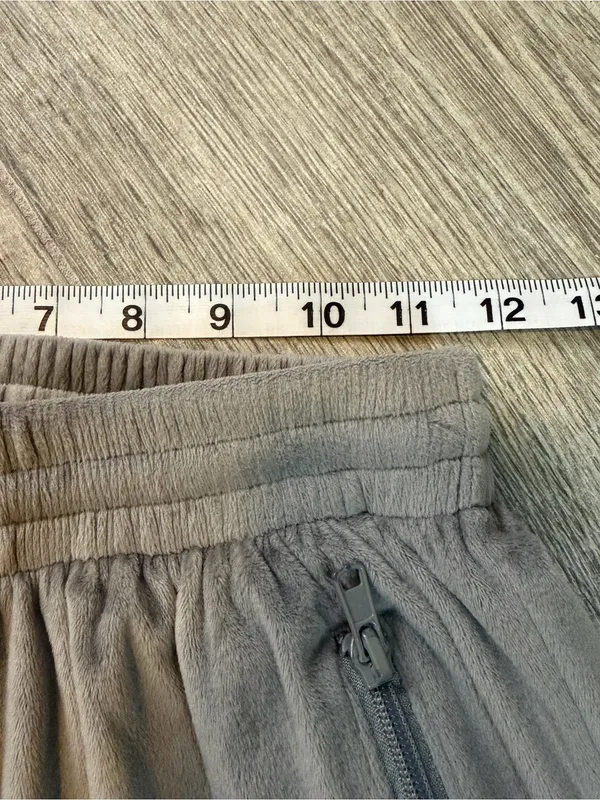 SKIMS Velour Velvet Gray Wide Leg Pants Sweatpants Size Small Cozy Soft Cuddle - Image 6