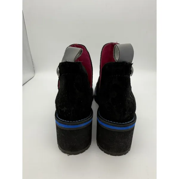 Chanii B Zippette Ankle Boots Womens 36 (5.5 US) Sparkle Floral Suede Whimsigoth - Image 4