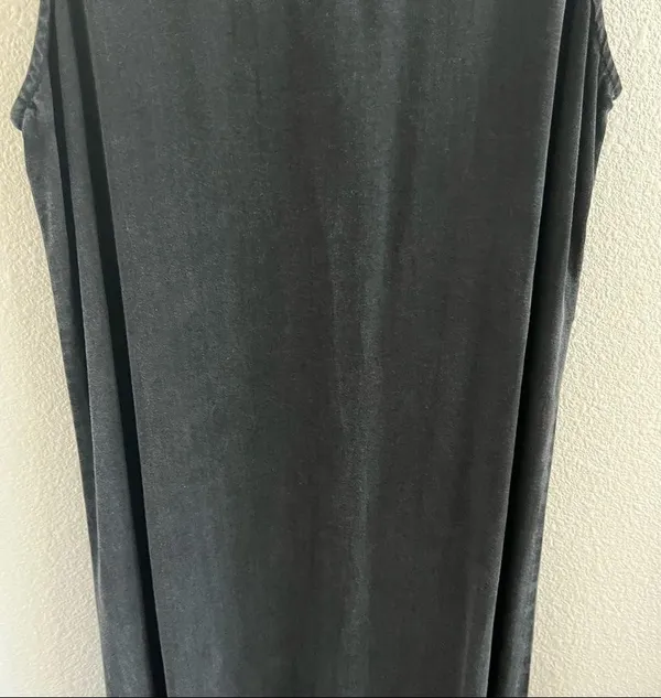 Cut Loose Black Fade Maxi Tank Dress Boho Lagenlook layering Casual Minimalist S - Image 4