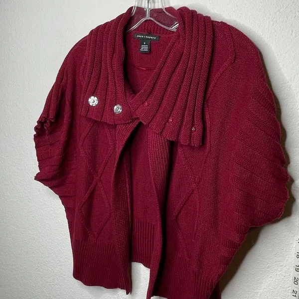 Coco + Capers Cardigan Sweater Red - Image 4