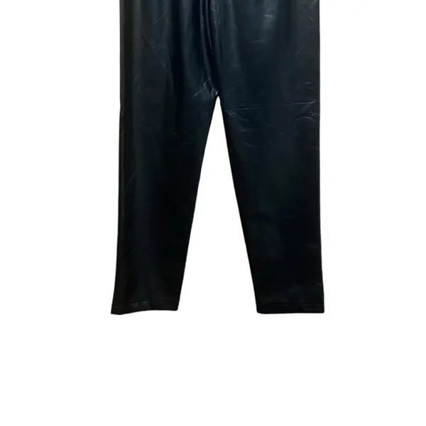 Princess Polly Love Club Black Faux Vegan Leather Straight Pants‎ Size 4 - Image 11