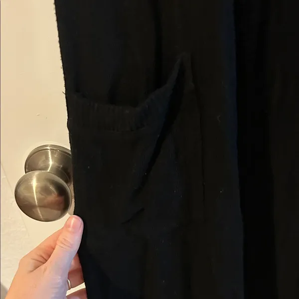 Black Long Open-Front Women's Dress Cardigan - Image 4