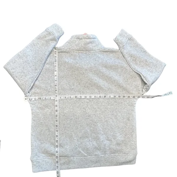 Rae Dunn “COZY” Sweatshirt Pullover Grey Funnel Neck Lounge hygge minimal NWT SM - Image 2