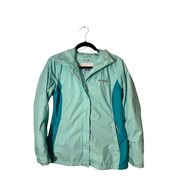 Columbia Women's Blue Waterproof Rain Jacket Size S Casual Long Sleeve - Image 13
