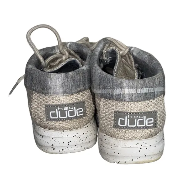 Hey Dude Britt Shoes Womens 7 Beige Plaid Slip On Comfort Loafers‎ Casual - Image 6