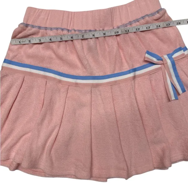Y2K Cider Pink Pleaded‎ Tennis Skirt with bow on the side Women’s size Medium - Image 7