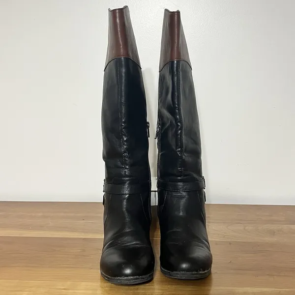 Women's‎ Rampage Iakopa Black & Brown Mid-Calf Tall Riding Boots Size 8 M - Image 3