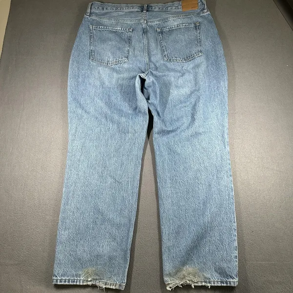 Aeropostale Curvy 90s Baggy Jeans Womens 18 Blue Light Wash High Rise Relaxed - Image 14