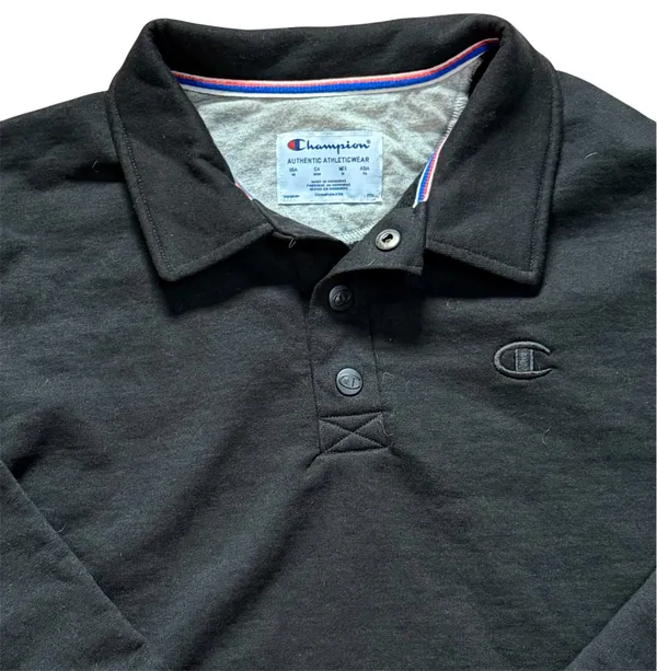 Men’s Champion Long Sleeve collar polo shirt - Image 2