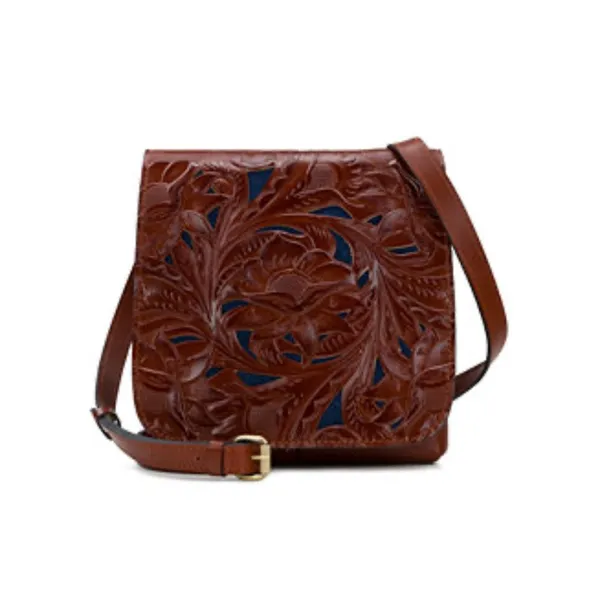 Patricia Nash Brown Embossed Crossbody Bag - Image 5