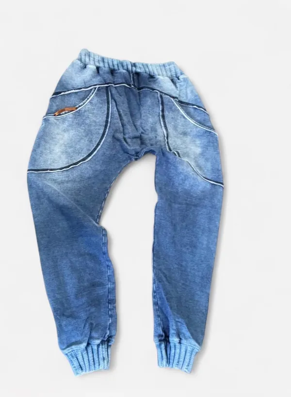 Labellamafia Acid Wash Denim Style Drop-Crotch Joggers – Size Small / P - Image 7