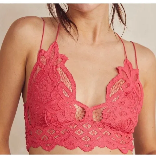 Free People One Adella Longline Brami Size Small In Electropop NWT‎ - Image 2